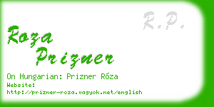 roza prizner business card